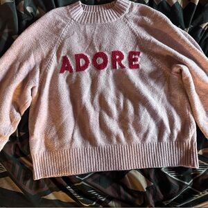 Old Navy Light Pink Crew Neck Sweater